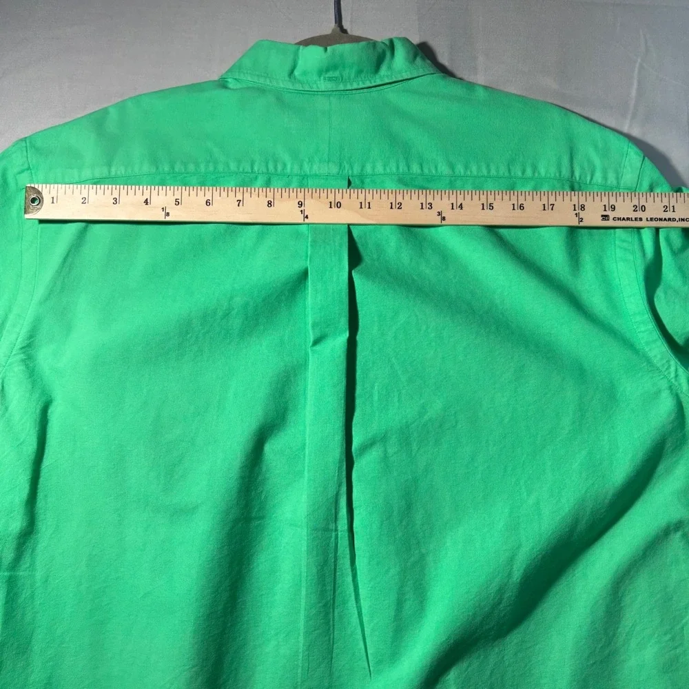 Ralph Lauren Button Down Shirt Mens XXL Green Cotton Preppy Classic Fit - Picture 14 of 16